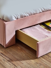 Soft Velvet Blush Kids Marlow Drawer Upholstered Frame - Image 6 of 13