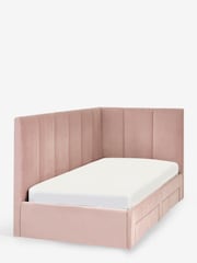 Soft Velvet Blush Kids Marlow Drawer Upholstered Frame - Image 8 of 13