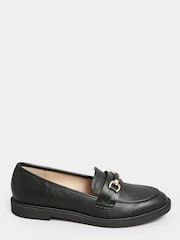Yours Curve Black Wide Fit Wide Fit PU Snaffle Loafer - Image 2 of 5