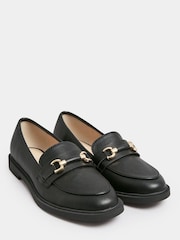 Yours Curve Black Wide Fit Wide Fit PU Snaffle Loafer - Image 3 of 5