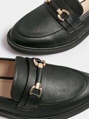 Yours Curve Black Wide Fit Wide Fit PU Snaffle Loafer - Image 5 of 5