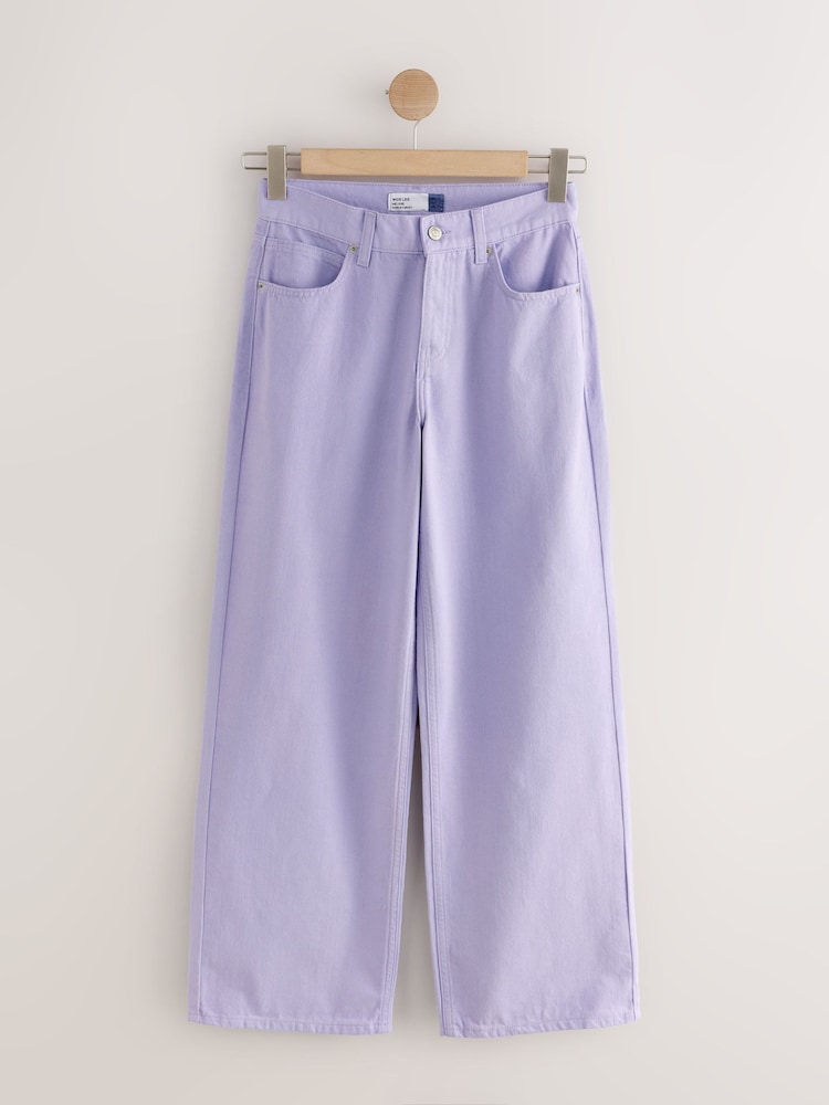Lilac Purple Wide Leg Denim Jeans - Image 1 of 3