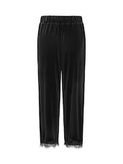 JDY Velvet Wide Leg Trousers with Lace Trim - Image 7 de 7