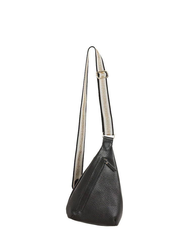 Oliver Bonas Black Crossbody Brooke Belt Bag - Image 1 of 7