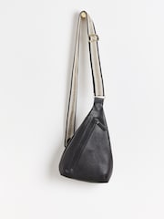 Oliver Bonas Black Crossbody Brooke Belt Bag - Image 2 of 7