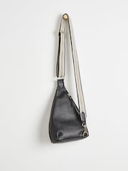 Oliver Bonas Black Crossbody Brooke Belt Bag - Image 3 of 7