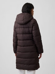 Braun - Gap Relaxed Midi Puffer Coat - Bild 2 von 4