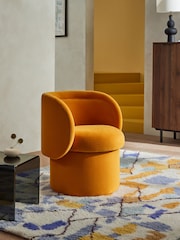 MADE.COM Honey Yellow Velvet Eva Accent - Image 1 of 4