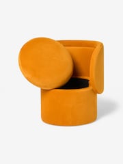 MADE.COM Honey Yellow Velvet Eva Accent - Image 3 of 4