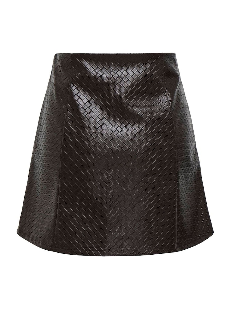 JDY Brown Textured A-Line Mini Skirt - Image 6 of 6 JDY Brown Textured A-Line Mini Skirt - Image 6 of 6