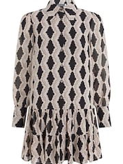 Mint Velvet Black Graphic Print Mini Dress - Image 3 of 4