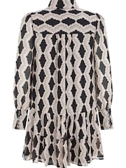Mint Velvet Black Graphic Print Mini Dress - Image 4 of 4
