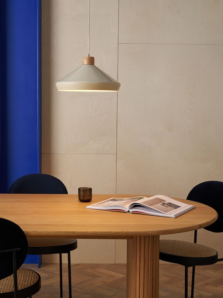 MADE.COM Cream Albert Pendant Ceiling Light - Image 1 of 3