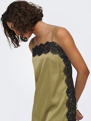 JDY Green Lace-Trim Cami Mini Dress - Image 4 of 8