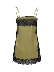 JDY Green Lace-Trim Cami Mini Dress - Image 6 of 8