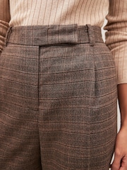 Brown Check Wide Leg Trousers - Image 4 of 7