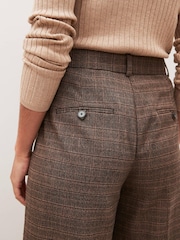 Brown Check Wide Leg Trousers - Image 5 of 7