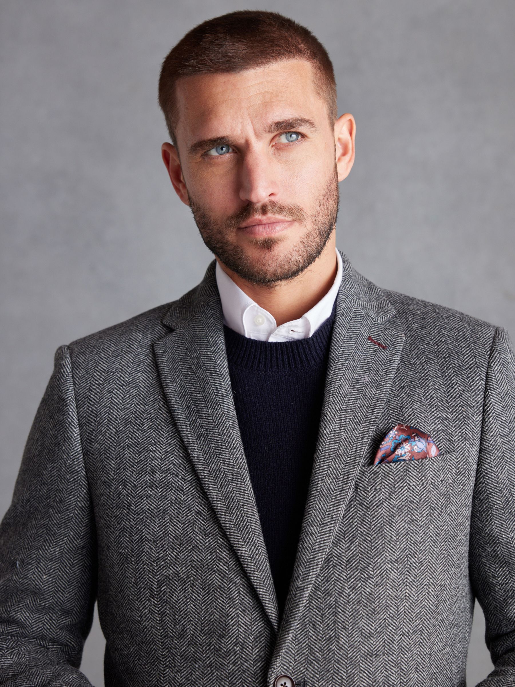 Buy Grey Regular Fit Nova Fides Signature Herringbone Wool Blazer From buy-grey-regular-fit-nova-fides-signature-herringbone-wool-blazer-from