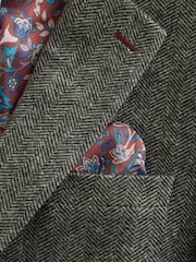 رمادي - تلبيس قياسي - سترة من مزيج الصوف بنمط خيوط نسيج متعاكسة موديل Nova Fides من Signature - صورة 10 من 12