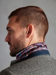 Grey Regular Fit Nova Fides Signature Herringbone Wool Blazer - Image 5 of 6