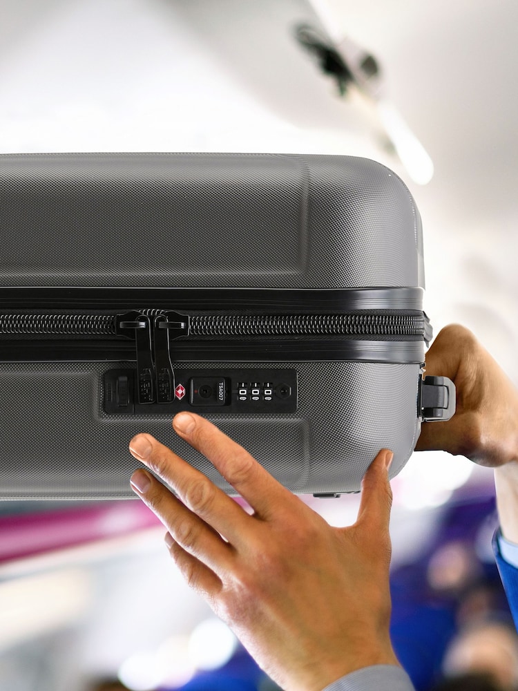 Anthrazit - Flight Knight Easyjet Underseat Abs Hartschalen-Handgepäckkoffer mit 8 Rollen, 45 x 36 x 20 cm - Bild 5 von 5