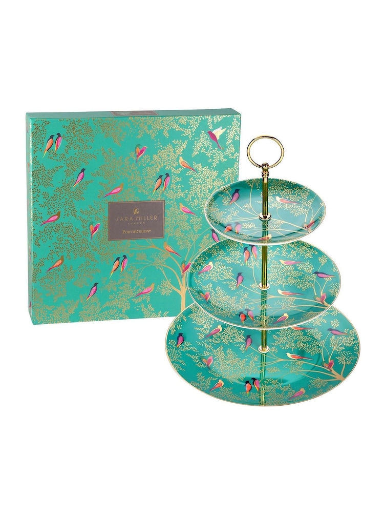 Portmeirion Green Sara Miller Cake Stand - Image 2 of 3