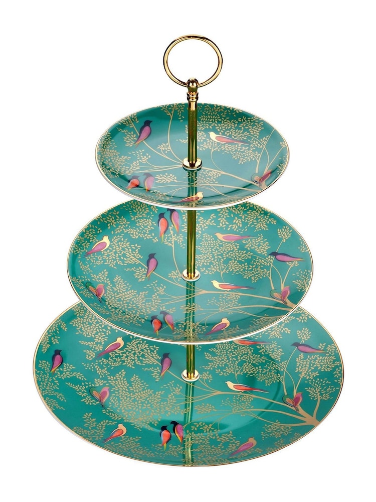 Portmeirion Green Sara Miller Cake Stand - Image 3 of 3