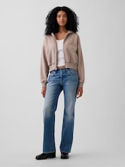 Gap Cool Brown VintageSoft Wedge Zip-up Hoodie - Image 3 of 6