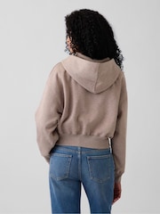 Gap Cool Brown VintageSoft Wedge Zip-up Hoodie - Image 4 of 6