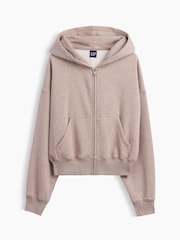 Gap Cool Brown VintageSoft Wedge Zip-up Hoodie - Image 6 of 6