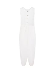 PixieGirl Petite White Cheescloth Top & Balloon Trousers Set - Image 6 of 6
