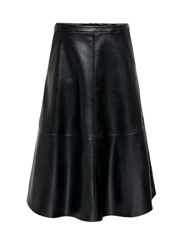 JDY Faux Leather A-Line Midi Skirt - Image 1 de 8