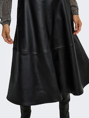 JDY Faux Leather A-Line Midi Skirt - Image 4 de 8