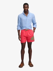 Superdry Pink Printed Logo 16-Inch Swim Shorts - Image 2 of 6