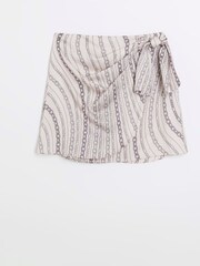 River Island Chain Print Mini White Skirt - Image 4 of 4