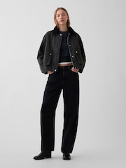 Gap Black Waxed Canvas Barn Jacket - Image 3 of 4