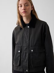 Gap Black Waxed Canvas Barn Jacket - Image 4 of 4