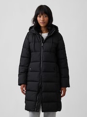 Schwarz - Gap Relaxed Midi Puffer Coat - Bild 1 von 4