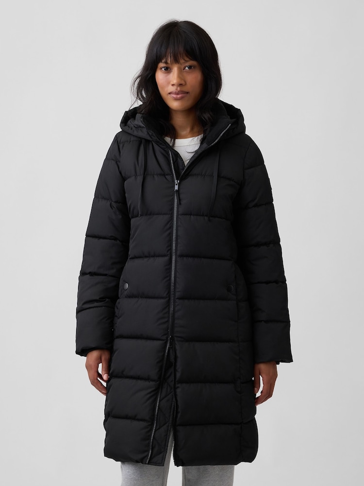 Schwarz - Gap Relaxed Midi Puffer Coat - Bild 1 von 4