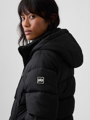Schwarz - Gap Relaxed Midi Puffer Coat - Bild 3 von 4