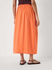 Hush Orange Liddie Air Flow Barrel Midi Skirt - Image 2 of 5