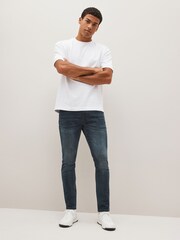 Navy Smoky Skinny Fit Classic Stretch Jeans - Image 3 of 10