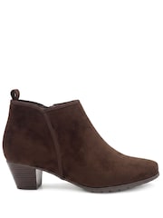 Pavers Brown Heeled Short Ankle Boots - Image 4 of 6