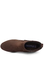 Pavers Brown Heeled Short Ankle Boots - Image 5 of 6