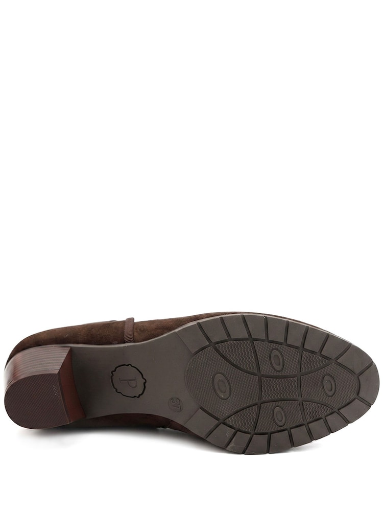 Pavers Brown Heeled Short Ankle Boots - Image 6 of 6 Pavers Brown Heeled Short Ankle Boots - Image 6 of 6