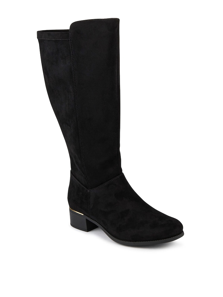 Pavers Black Wide Fit Smart Long Boots - Image 1 of 5 Pavers Black Wide Fit Smart Long Boots - Image 1 of 5