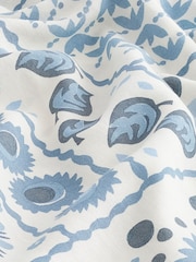 Blue On White Mini Summer Dress With Linen - Image 6 of 6
