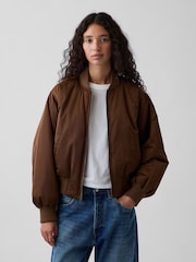 Gap Padded Satin Bomber Jacket - Bild 1 von 4