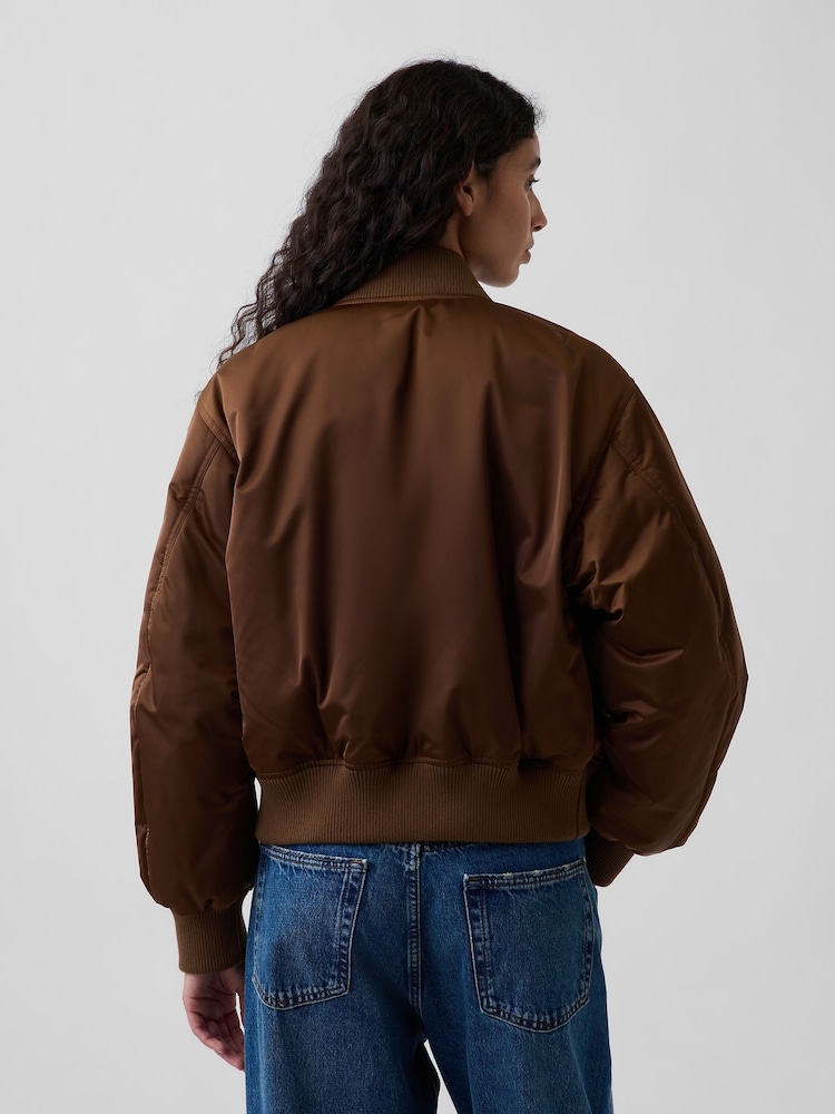 Gap Padded Satin Bomber Jacket - Bild 2 von 4