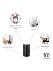 Brabantia Black NewIcon 3L Pedal Bin - Image 6 of 6